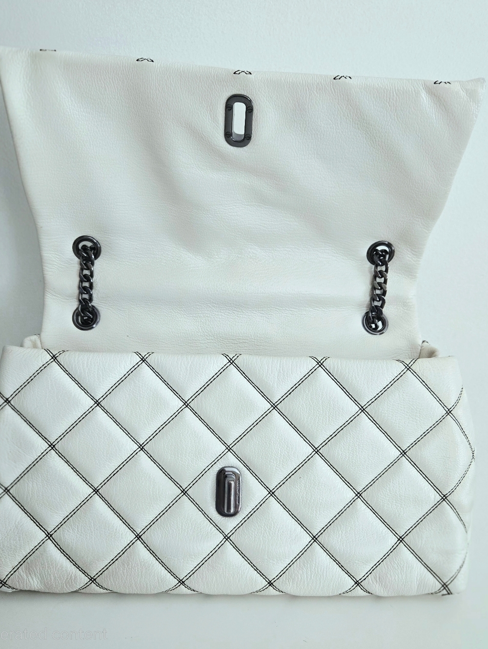 Authentic MARC‎ JACOBS Dual Chain Quilted Leather Crossbody Shoulder Bag - Picture 10 of 16
